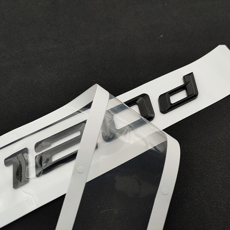3D ABS Black Logo Emblem Letters Sticker Car Trunk Badge Accessories