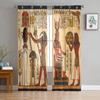 Woman Mural Window Curtains for Living Room Kitchen Door Curtain Sheer Curtains for Bedroom