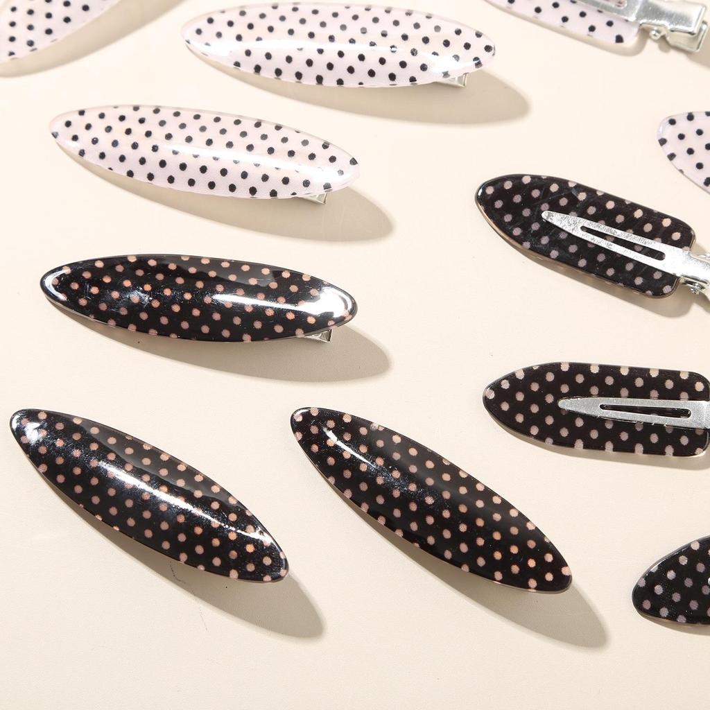 Korean Style Polka Dot Versatile Traceless Hair Clip for Flyaway or Bangs Management