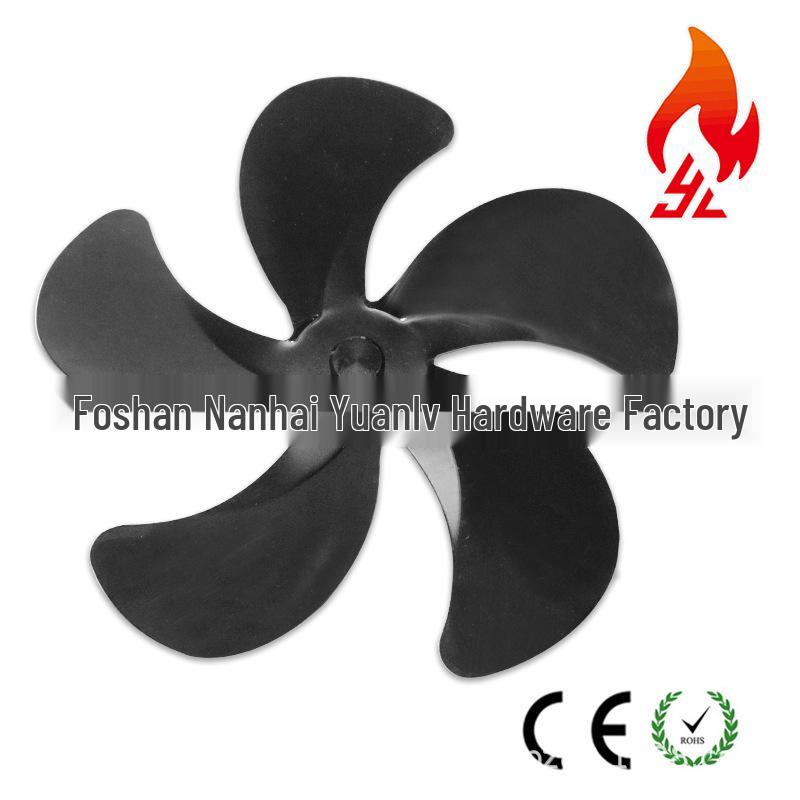5-Blade Aluminum Alloy Fireplace Fan, Large Wind Power, 172MM Diameter (2021)