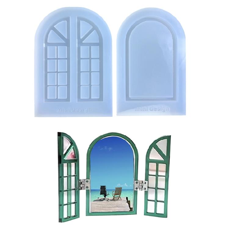 2Pcs Photo Frame Silicone Mold Window Picture Frame Mold for DIY Crafts Making