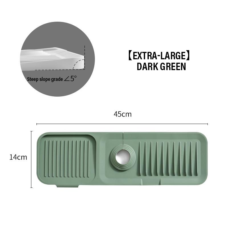 Kitchen Silicone Faucet Mat Faucet Water Catcher Mat Sink Splash Pad Household Countertop Protector Bathroom Splash Guard 1PC