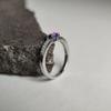Silver Ring with Natural Amethyst 0.477ct, Item Weight 1.93 G (2179306)