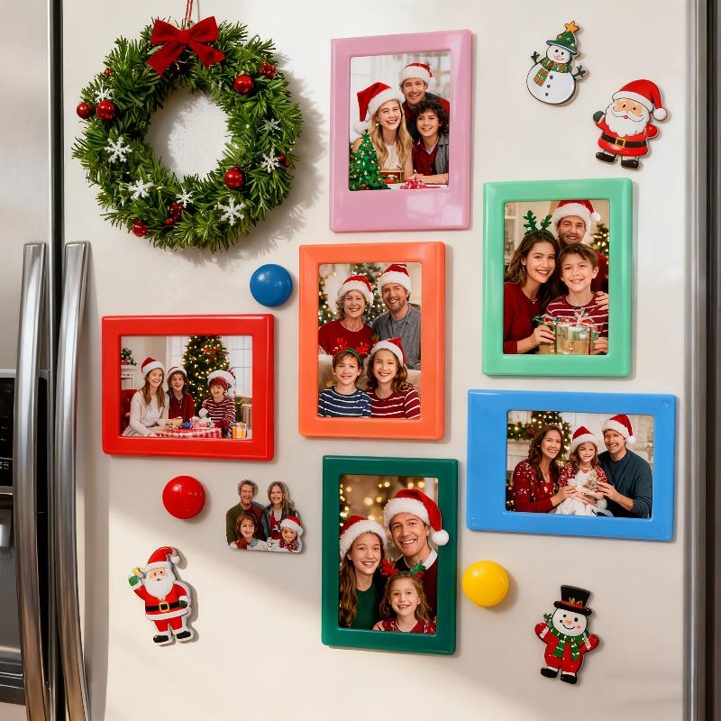 15pcs Magnetic Picture Frames 3-inch for Instax Film Pictures Refrigerator Picture Frame Magnets Displaying Memories Home Decor