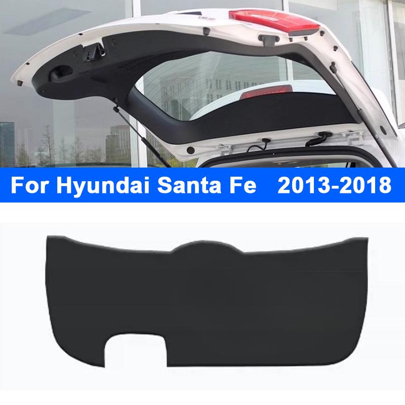 2024 New Car Trunk Mat For Hyundai Santa Fe 2010-2024 Leather Anti-Kick Protective Pad Waterproof Tailgate Cover Interior Modifi