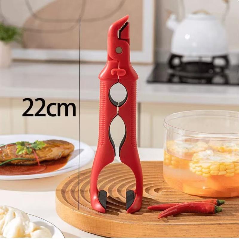 

1 Pcs Anti-Scald Clip Silicone Kitchen Anti Scald Plate Bowl Dish Pot Holder Anti-Hot Clip Lifter Kitchen Accessories Gadget красный