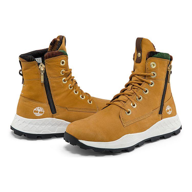 Timberland Brooklyn Series Mid-Calf Outdoor Sports Casual Comfortable Breathable Brooklyn Martin Boots Men boots Wheat A2JRZW
