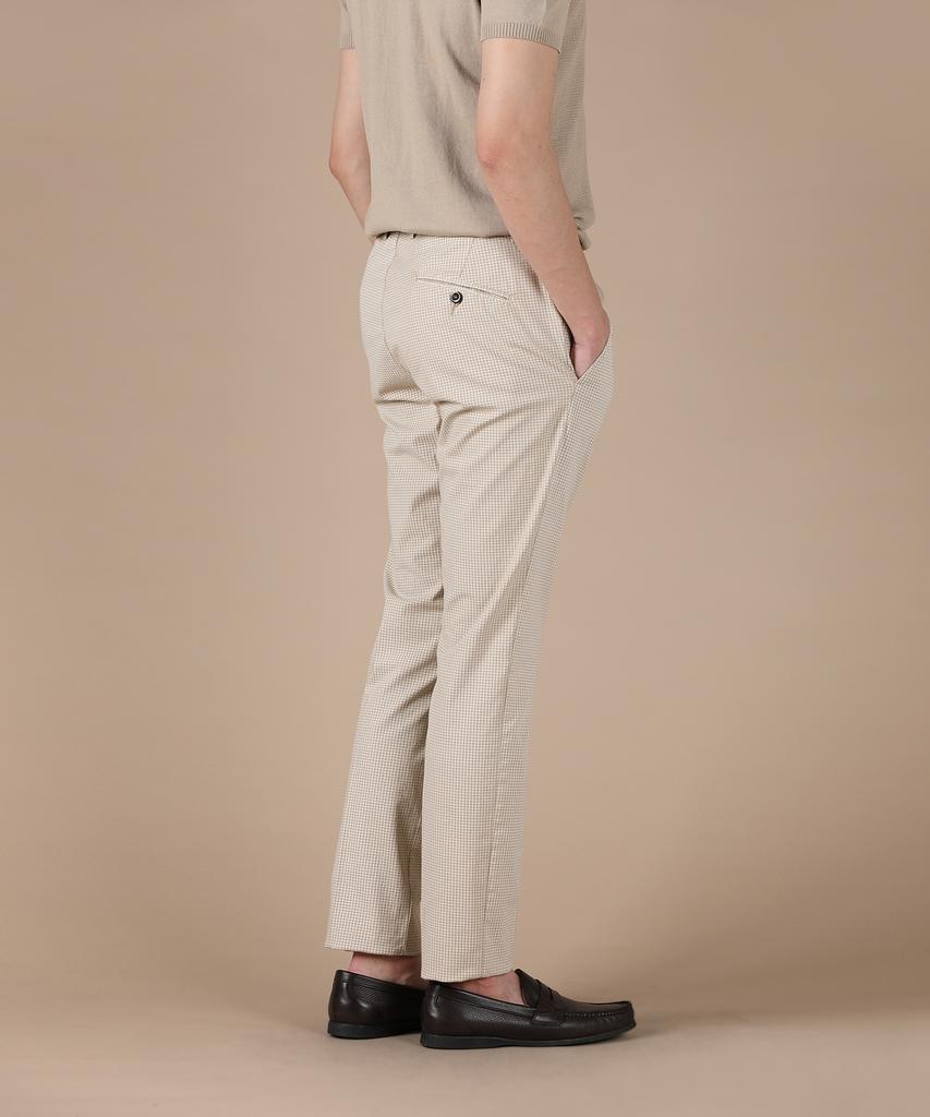 PANICALE Beige Elastic Cotton Pants