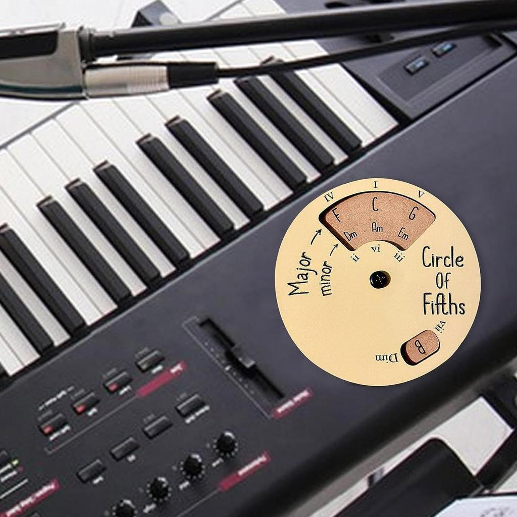 2024 Circle of Fifths Wheel Guitar Chord Wheel Wood Melodys Tool Musical Instruments Accessories for Musician Children