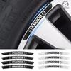 4pcs Aluminum Car Badge Wheel Hub Stickers Auto Rims Decoration Decal For Mazda Speed 3 5 6 BK CX-3 CX-5 CX7 CX-7 Demio Axela MS