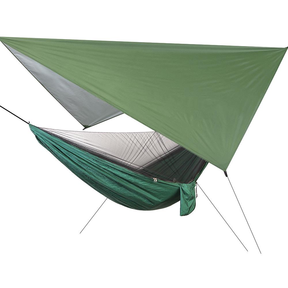 Waterproof Green Camping Hammock with Mosquito Net - Portable Single/Double Tent for Outdoor & Indoor Use