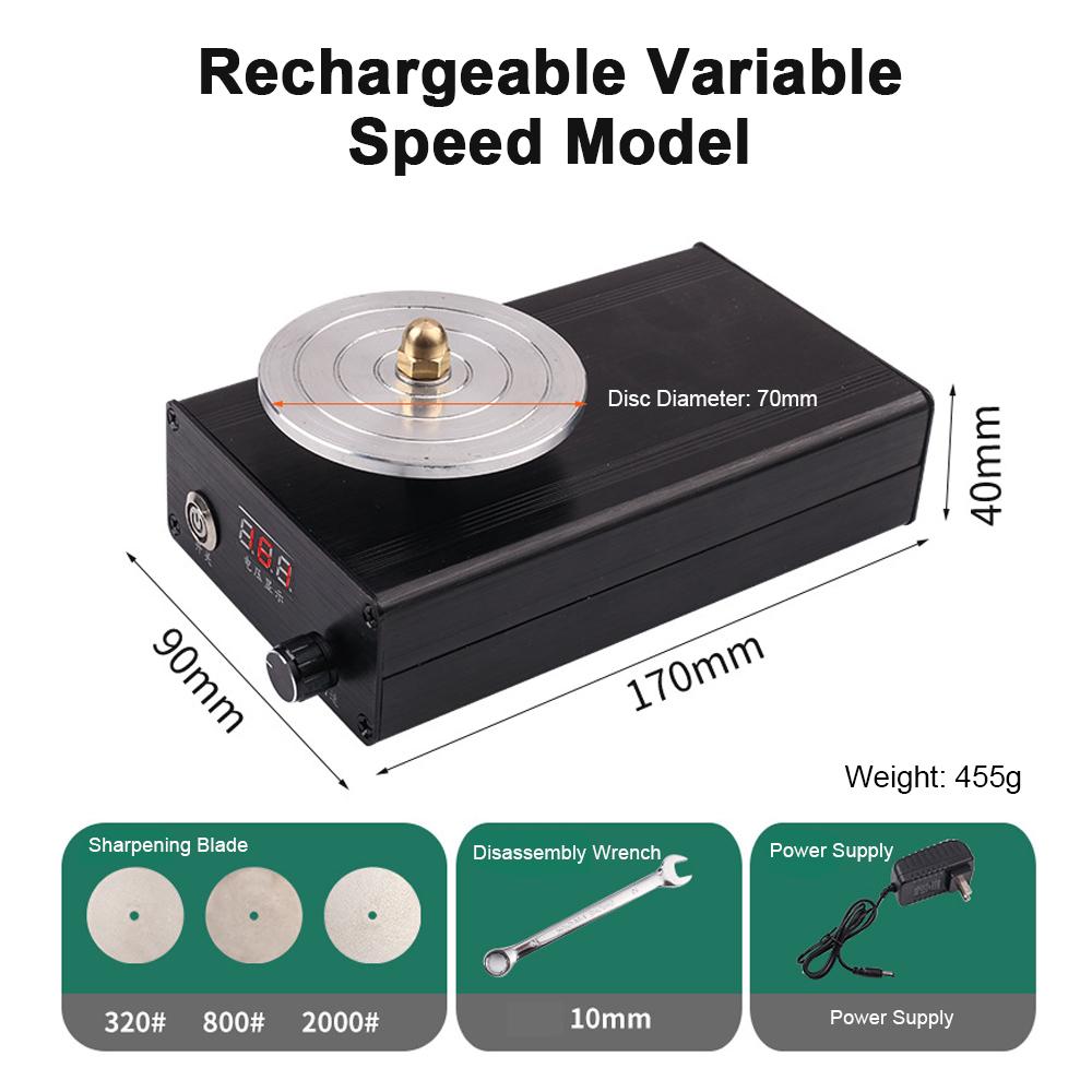 

Electric Knife Sharpener kitchen Adjustable Speed Sharpening Machine Rechargeable Blade Grinder Knife Blade Polishing Machine