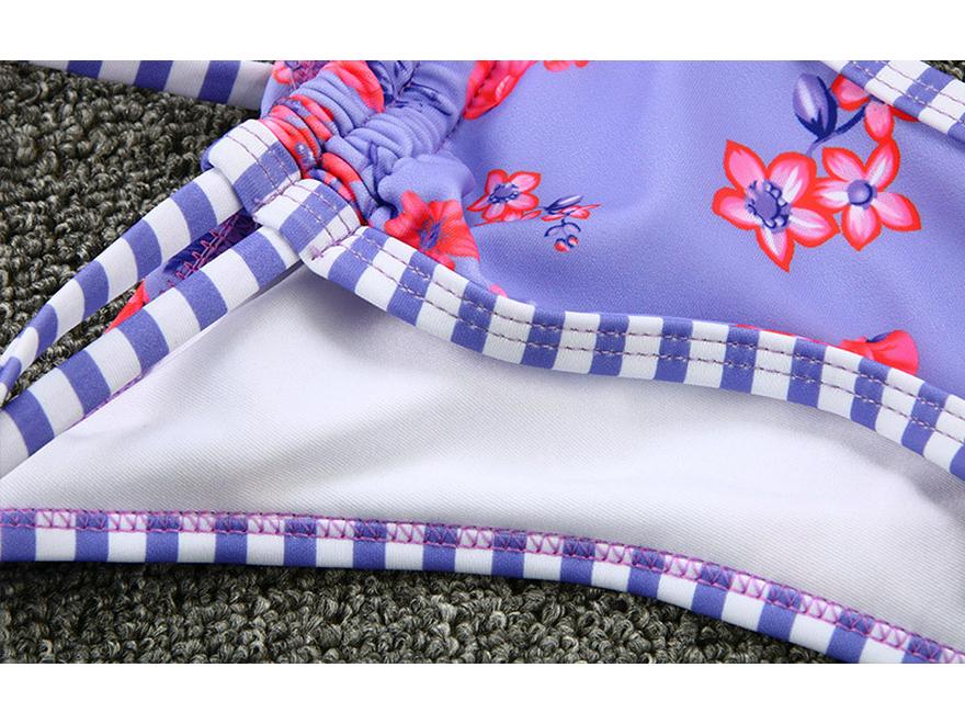 2024 Women's Contrast Color Split Swimsuit with Strap - European & American Style