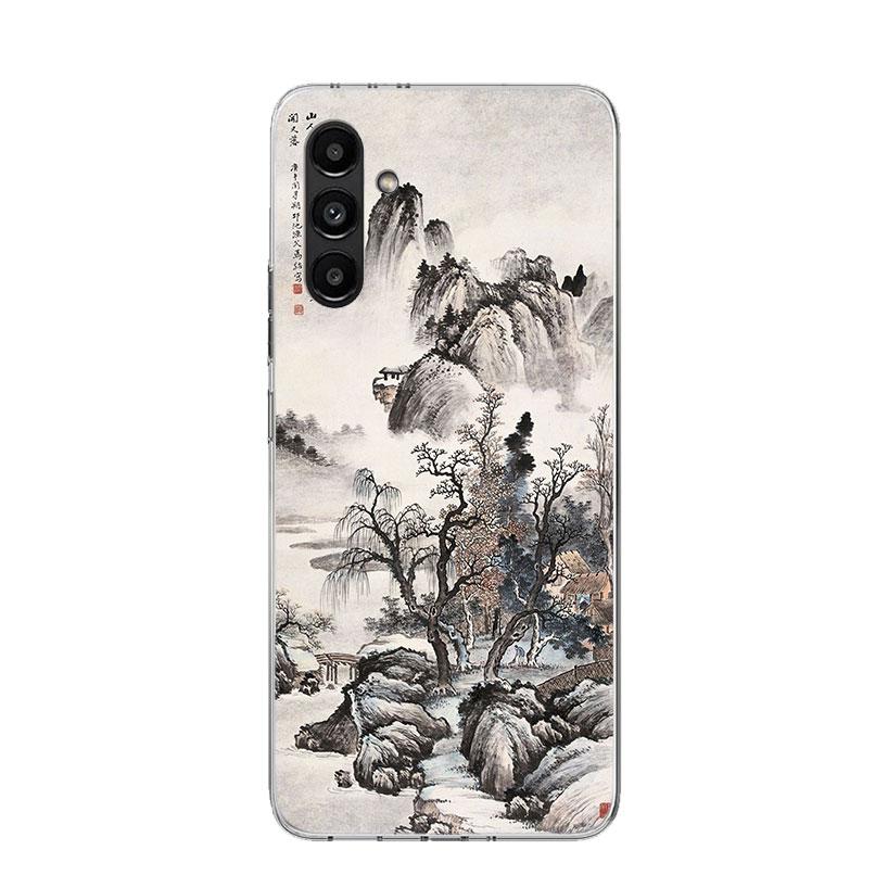 Chinese Style ink Painting Art Phone Case For Samsung Galaxy A17 A16 A14 A15 A13 A57 A56 A54 A55 A53 A37 A36 A34 A35 A33 A26 A24
