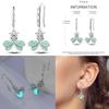 Sparkling Women Hoop Earrings 925 copper Heart Shape Star Moon Round Blue Zircon Fit Origina Drop Earrings Zircon Holiday gifts