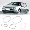 Kit de decoração de anéis de painel de velocímetro cromado, moldura de acabamento, medidor, anéis de mostrador para VW Golf MKIV 97-03 Jetta Bora MKIV 99-05