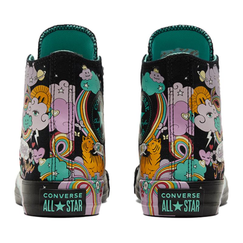 Converse Chuck Taylor All Star Trendy High-Top Espadrilles Unisex Black Pink