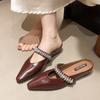 Fashion New Style Fashion Women Slippers Pointed Toe High Heels Sandals Sexy Stripper Party Slides Mule Ladies Shoes Slingbacks Slides
