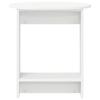 Side Table White 50 X 39.5 X 55 Cm Engineered Wood