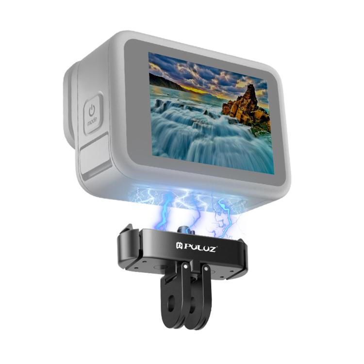 For GoPro HERO13 Black / MAX2 PULUZ Magnetic Quick Release Metal Base (Black) чёрный