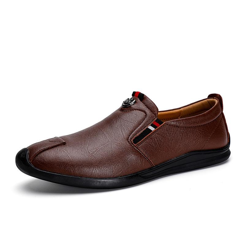 Men's Leather Driving Shoes Breathable Spring New Leather Shoes Men's Casual Shoes Fashion Shoes Men's Soft Sole Shoes