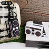 Nostalgic Vintage Mini Retro Classical Radio Recorder Fun Pendant Ornament Keychain Audio Bag Gift