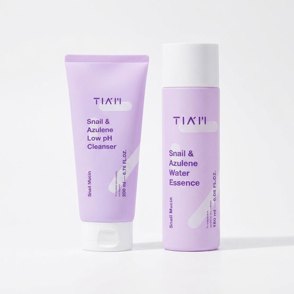 [TIA'M] Official Snail & Azulene Calming Essence 180ml - [K-BEAUTY] Gentle Redness Relief & Barrier Repair Routine