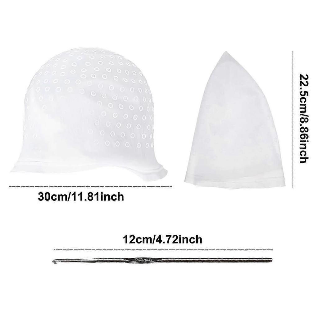 2025 Professional Style Hair Dyeing Cap, Reusable Silicone Cap With Pre-Punched Holes For Selective Bleaching Or Dyeing, Ideal For Salon And Home Use
