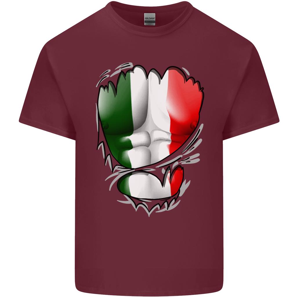 Gym Italian Flag Ripped Muscles Italy Unisexs Light Cotton TShirt
