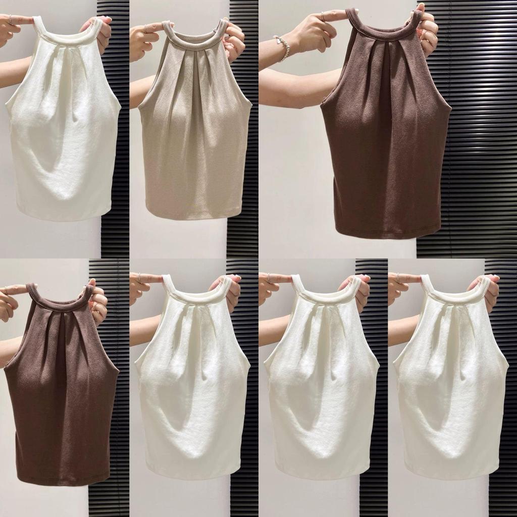 Womens Summer Cotton Tank Top With Embroidered 3d Pattern For Casual Wear