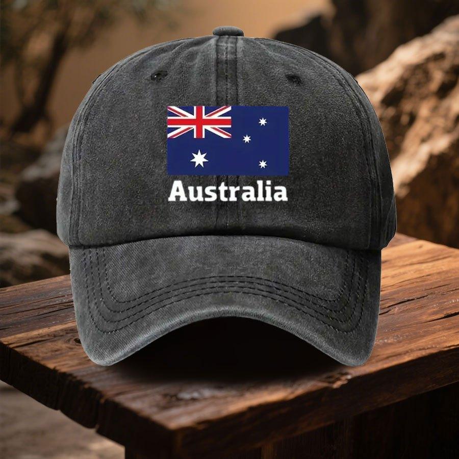 Pc Australia Flag Print Baseball Cap  Adjustable Outdoor Baseball Cap with Curved Brim Stylish and Versatile  Baseball Cap