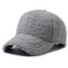 Warm Outdoor Dad Hat Artificial Lamb Wool Autumn Winter Hat Plush Baseball Cap  for Women & Men