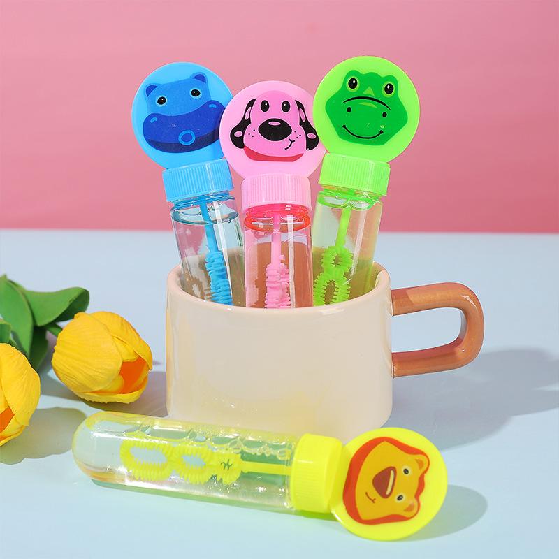 Mini Animal Bubble Wand Toy - Portable Bubble Blower & Solution for Kids