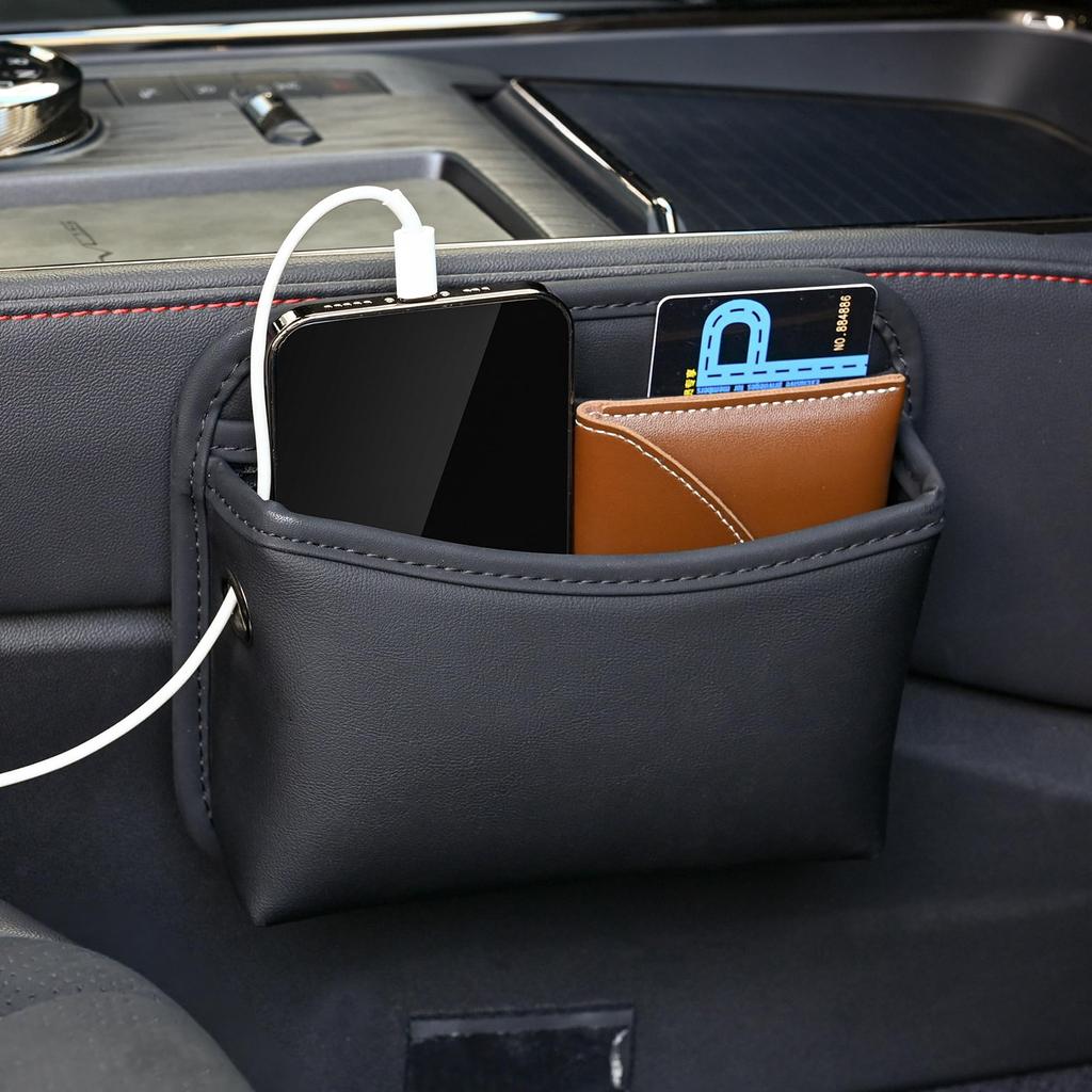 JEYODA Car Storage Pocket Seat Side Bag Car Side Bag Portable Storage Box Card