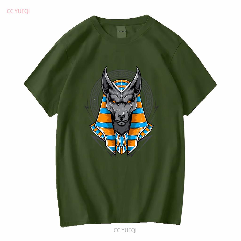 Anubis Ancient Egyptian God Of The Dead Egypt Anpu Jackal T Shirt Size S 5xl Vintage Washed Stretched Homme Streetwear