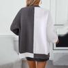 Autumn Winter Vintage Loose Long Sleeve Top Multicolor Cardigan Knitwear V-Neck Sweater