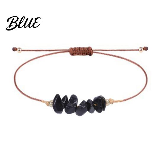 Vibrant Crystal Bracelet Gemstone Women Men Adjustable Braided Boho String