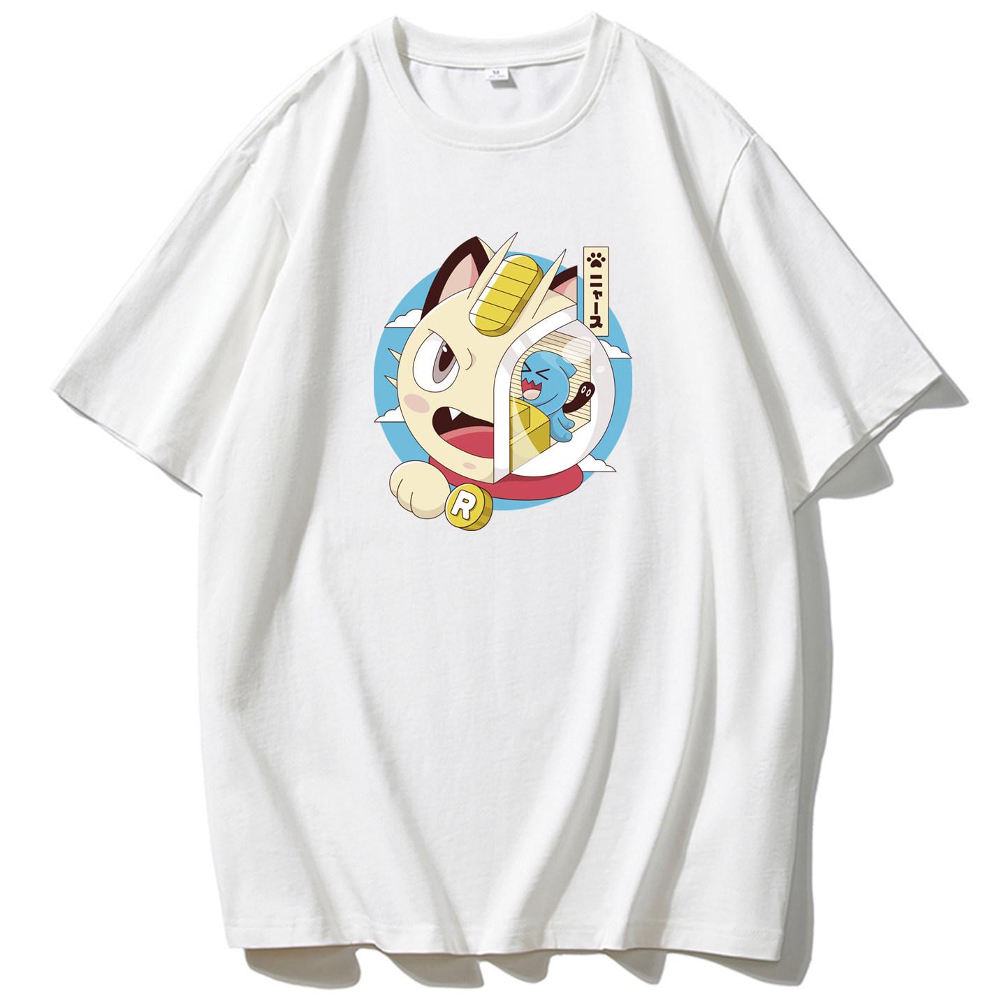Rocket Team Meow Meow Cat Short Sleeve Pok É Mon Tshirt Pok É Mon Sure Sure Weng Mens Tshirt Cotton Summer S