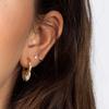 925 Silver Needle Rivet Micropaved Zircon Pendant Hoop Earrings For Women Punk Vintage Earrings Fashion Party Jewelry Gifts