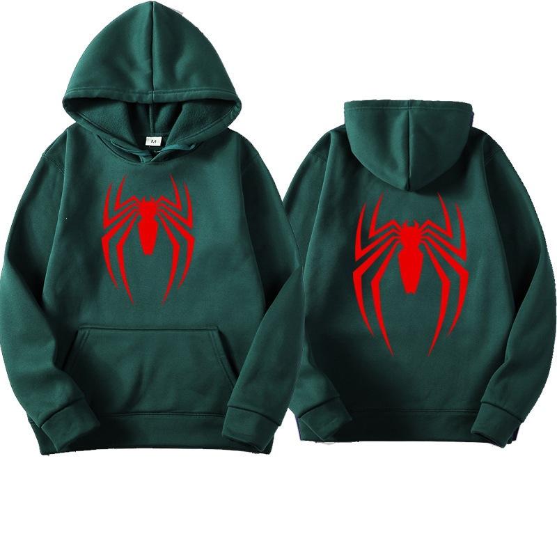 New Men's Sweater Street Fashion Spider Print Sweatshirt Wool Women's Casual Fun Loose Sweater