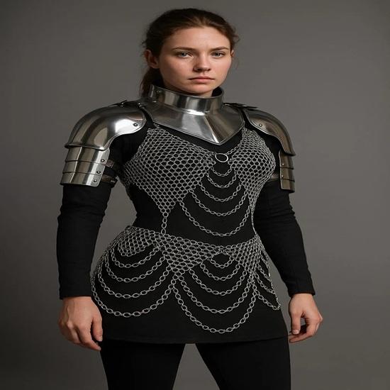 Lady Knight Steel Cuirass Armor SCA LARP Cosplay, Reenactment Ready Gift for Mother, Sister, Girlfriend, Wife