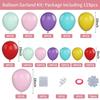 Colorful Macaron Daisy Wedding Dessert Table Decoration Set with Balloon and Flower Garland