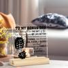Sentimental Bonus Dad Acrylic Plaque for Fathers Day Birthday Desktop Keepsake with Footprints Love Message Home Office Decor