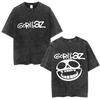 Vintage Washed Gorillaz The Now Now Album Graphic T-shirt Unisex Punk Hip Hop Oversized Streetwear Short Sleeve Soft Cotton Tee Tops