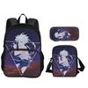 JoJo's Bizarre Adventure Knapsack Pen Carrier Carry Bag 3pcs Set Versatile  Spacious Boys Plus Girls School Birthday Best Gift