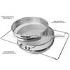 Stainless Steel Double Layer Beekeeping Honey Filter, Upper Layer 40 Mesh, Lower Layer 60 Mesh, Small White Box Packaging