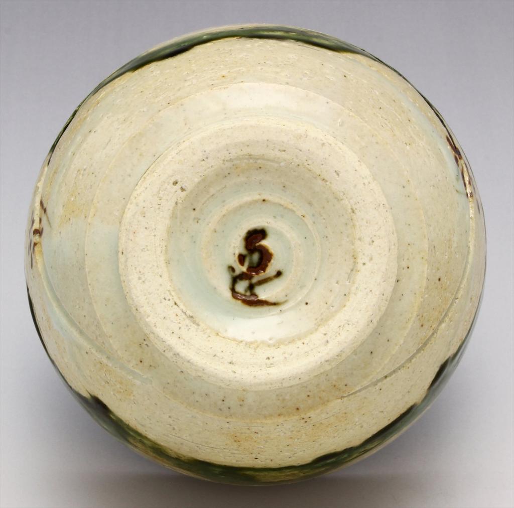 Mino ware "Nakagaki Renji" small bowl, teacup, cup, approximately 11cm diameter x 8cm high, Oribe Tsubaki, Made in Japan, 043-0112