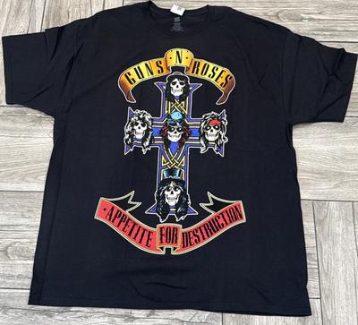 2018 Guns and Roses Appetite for Destruction 100% Baumwolle T-Shirt Herren T-Shirts Oberteil Größe XXL