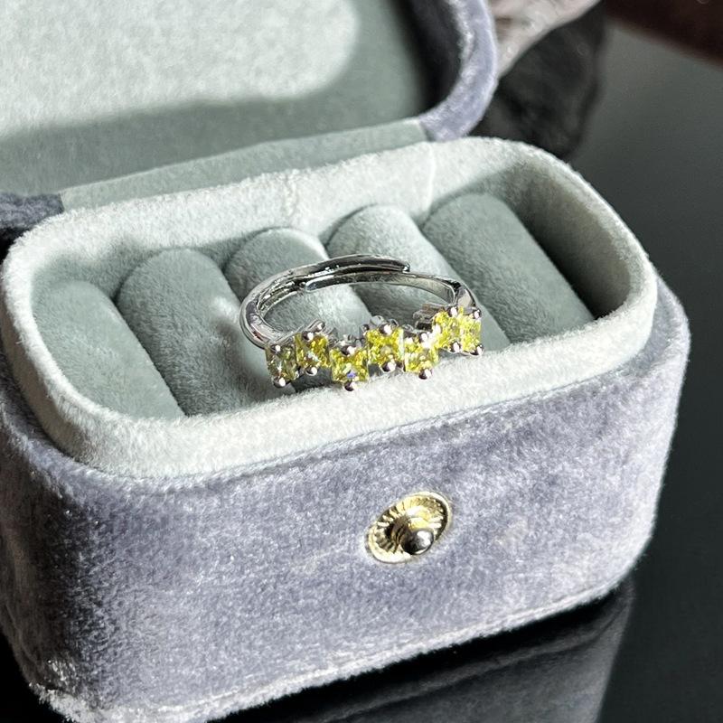 Caibao Series Open Ring Women'S Simple Fashion Niche Design Sweet Cool Light Luxury High-End Accessories