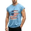 Men's Sleeveless Athletic Tank Top American Flag Graphic Print Muscle Fit Casual Workout Shirt for Summer
